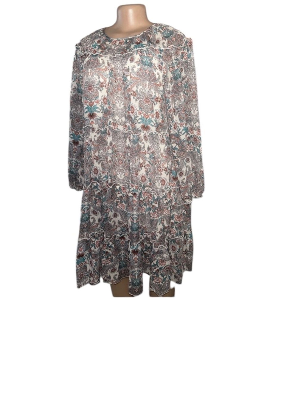 Bohemian Style Dress with a cute paisley print in a size 10 Made by Kate